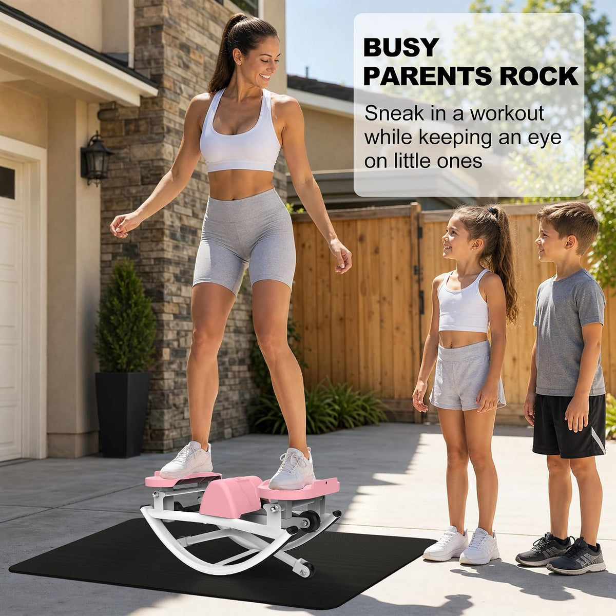 KINMAC Rocking Stepper for Exercise at Home-Rock Stepper Side to Side