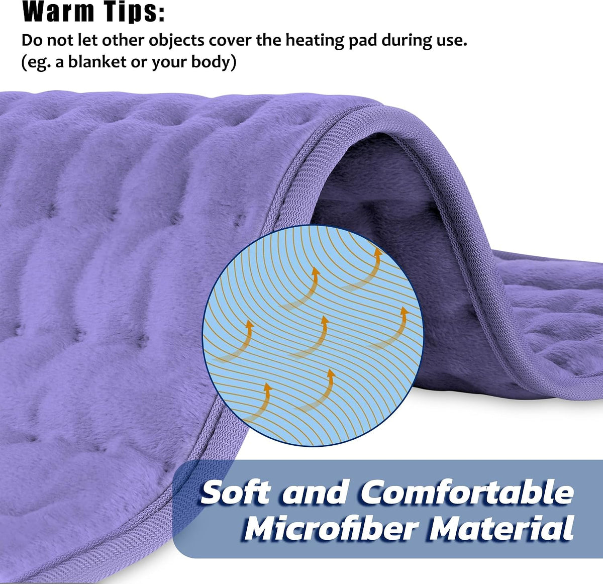 Electric Heating pad for Back Neck Shoulder Knee Arms Legs- Electric Heat Pads with 6 Heat Settings & Auto Shut Off Heat Heating Pad for Birthday Mother Father Girl Men Women