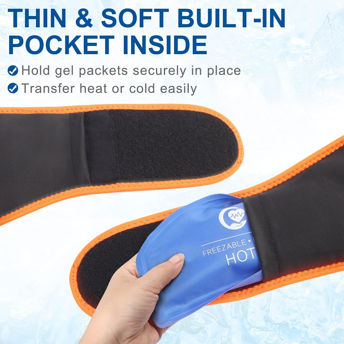 Wisdom Teeth Ice Pack Head Wrap, with 4 Hot Cold Packs, Reusable
