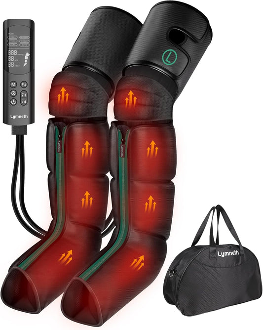 Leg Massager with Heat and Compression for Circulation and Pain Relief