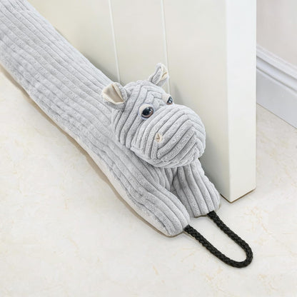 Under Door Draft Stopper Decorative Wind Stopper 36 inch for Door & Window, Weighted Animal Air Draft Stopper for Bottom of Door with Hanging Loops - Brown Dog
