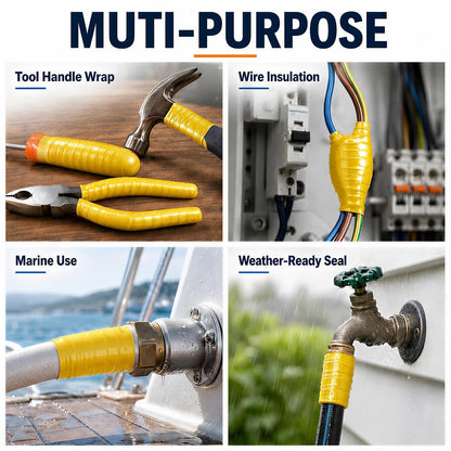 Self Fusing Silicone Tape 2 Rolls Flex Seal Tape 1 Inch x 10 Feet | Waterproof Hose Repair Tape, Silicone Rubber for Plumbing, Pipe Leak Seal, Rescue Tape, Outdoor Coax And Tool Fixation