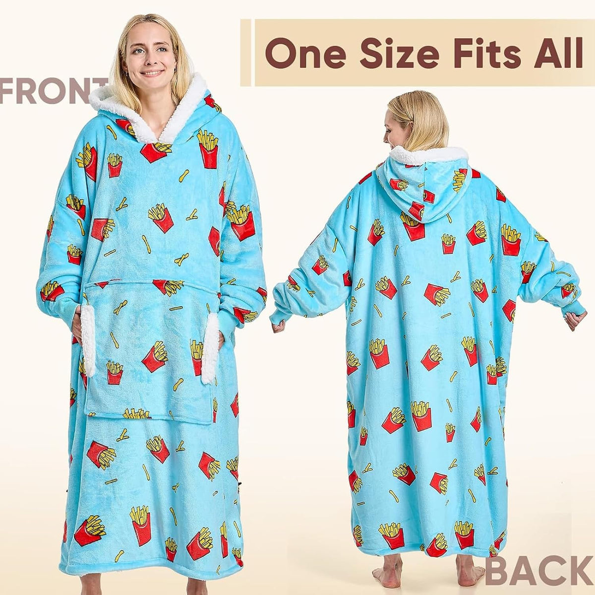 yescool Wearable Blanket Hoodie as Christmas Birthday Gifts for Women Mom - Colors A