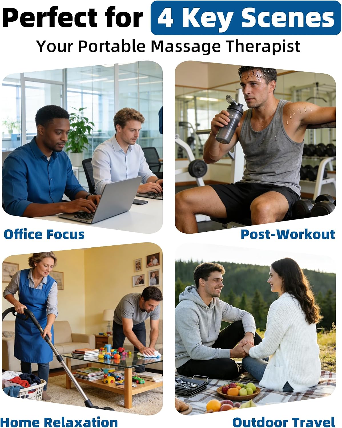 Cordless Air Compression Foot and Ankle Massager with Heat,1Wap | Portable Heat & Vibration Wrap for Tired Feet, Sore Arms & Swollen Ankles; Cordless, Rechargeable Gift for Men and Women
