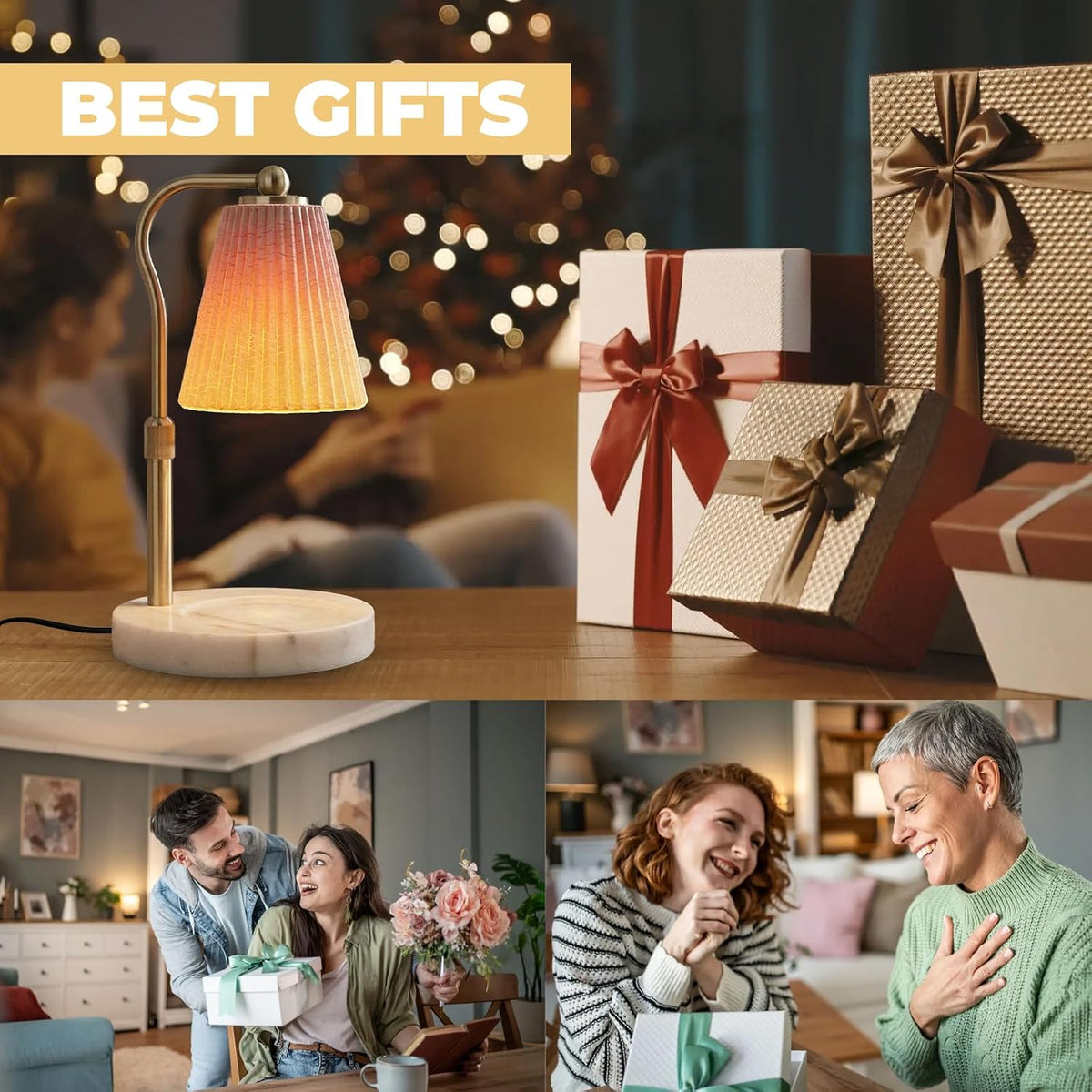 LALISU Candle Warmer Lamp with Timer Electric Candles Light Birthday Gifts