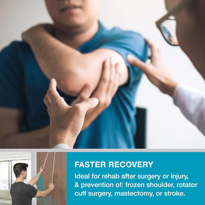 HomeRanger Premium Shoulder Pulley System - Original Version, Model 240 - Ergonomic Handles and Web Strap for Secure Over-The-Door or Side Attachment - Easy Set-up, Range of Motion Exercise Device