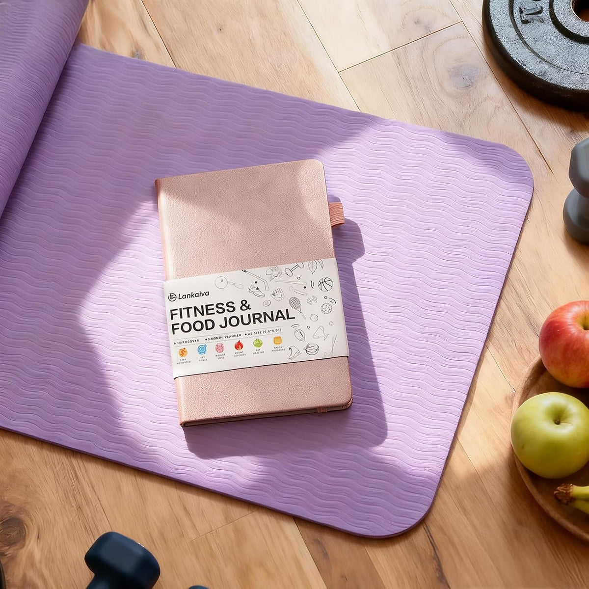 Food Journal & Workout Log Book, 90 Day Fitness Journal Tracker Diary