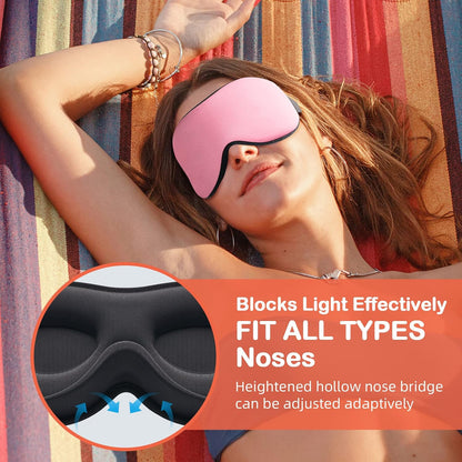 INNELO Sleep Mask for Side Sleeper, 3D Zero-Pressure, 100% Blackout, Nap