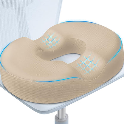 BlissTrends Donut Pillow Seat Cushion, Memory Foam Lifting Cushions(Black) | Donut Chair Cushions for Postpartum Pregnancy & Hemorrhoids,Tailbone Pain Relief Cushion for Office&Home Chairs