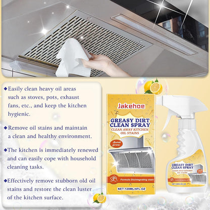 Kitchen Heavy Duty Cleaner Spray,All-Purpose Oil Stain Cleaner,Kitchen Oil Remover Degreaser Spray,All-Purpose Cleaner and Degreaser,Grease Bathroom