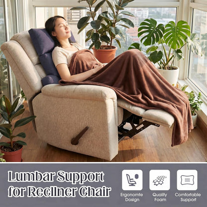 Novabright 2 Pcs Recliner Headrest Back Pillows for Back Support Pillow for Couch with Adjustable Recliners Pillow for Headrest for Chairs Sofa Couch and Bed (Dark Gray)