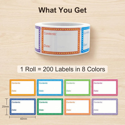 500Pcs Blue Freezer Labels, Waterproof Write-On Stickers | 500Pcs labels; removable writable adhesive for jars, containers, meal prep, pantry storage, and freezer use.