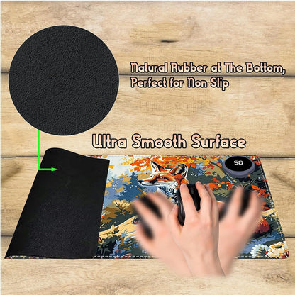 Heated Desk Pad Heated Large Mouse Pad, Electric Quickly Warm Desk Mat with 3 Levels Heating 3 Hours Auto Shut-Off, 31.5" x 13" Warm Gaming Mousepad Hand Foot Warmer, Baby Elephant