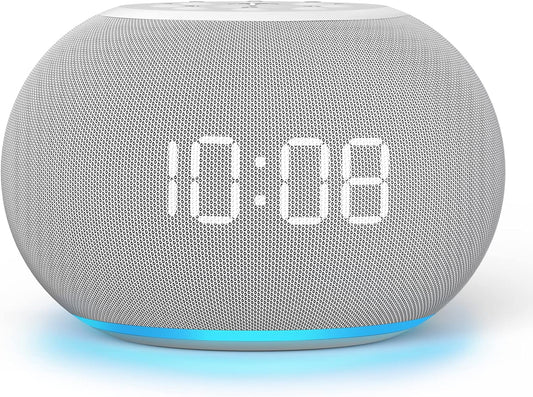 REACHER Auto Dimmable Sound Machine Alarm Clock with Night Light for Girls | 20 soothing sounds, sleep timer, precise volume, soft night lights, auto-dimming display, cute white noise soother for kids