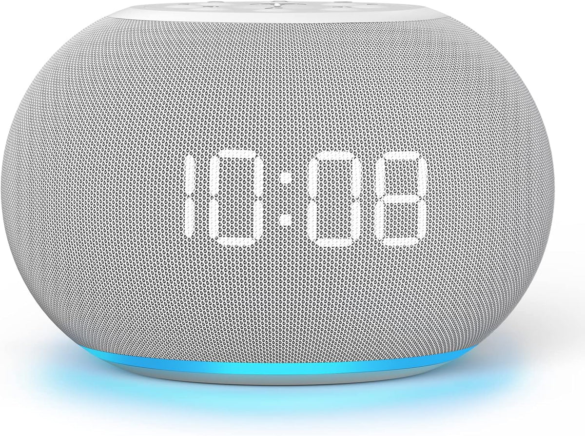 REACHER Auto Dimmable Sound Machine Alarm Clock with Night Light for Girls