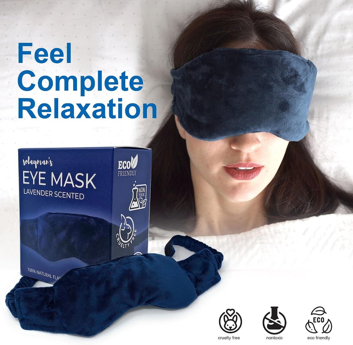 Weighted Lavender Eye Mask for Sleeping, Relaxation, Meditation & Self-Care – Aromatherapy Lavender Eye Pillow – Calming Spa Gift for Women, Men, Mom, Dad