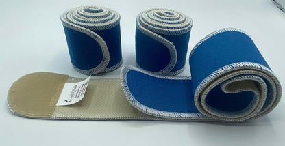 Therapeutic Treatment Wrap, 3 Count Pack, Binder Tape Like Wrap, Elastic Stretch, Effectively Holds Moist Heat Packs, Heating Packs, Cold Packs and Electrodes in Place (2.5" W x 24" L)