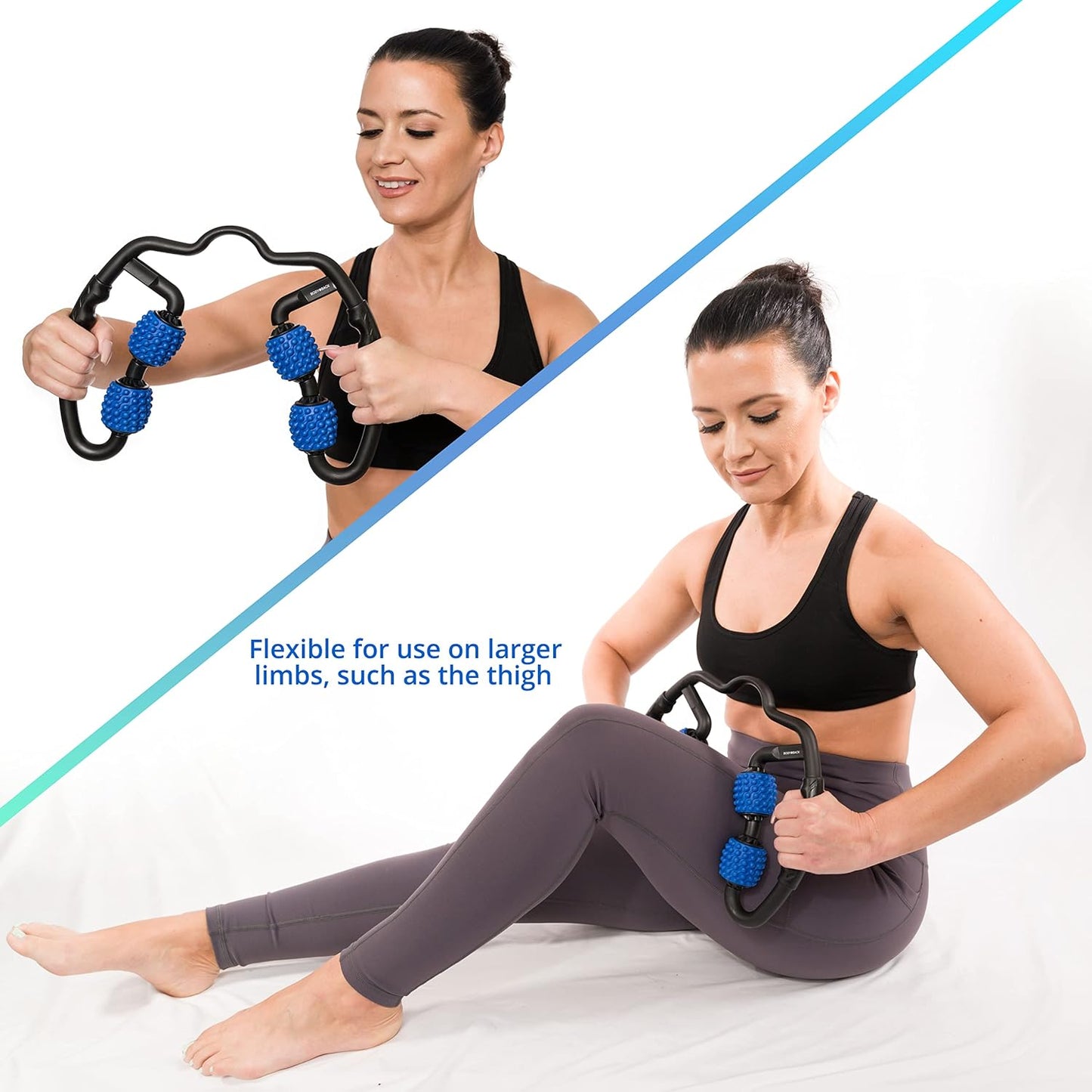 Body Back Trigger Point Pressure Roller Massager for Deep Tissue Relief | FSA Eligible Trigger Point Roller For Forearm & Hand, Deep Tissue Massage Tool For Tennis Elbow, Athletes & Muscle Recovery