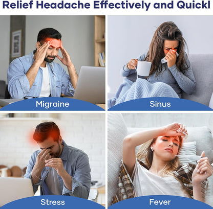 Migraine Relief Cap, Headache Relief Cap Mask Products, Cooling Odorless Gel Ice Head Wrap for Tension, Stress,Hangover & Puffy Eyes