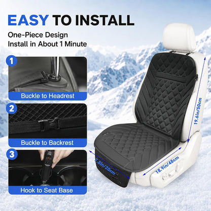 2026 Upgraded Ventilated Seat Cushion, 12V-24V Cooling Car Seat Cover for Front Seat, Cooled Seat Pad for Office Chair Sofa Car SUV Truck Universal Fit, Classic Black