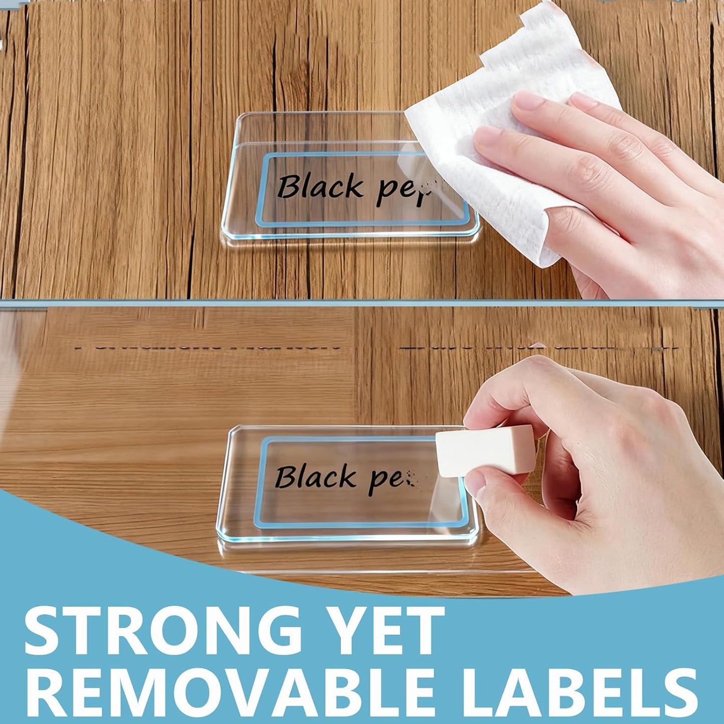 120 Pcs Dry Erase Labels, Reusable Sticky Notes for Organizing, Removable Waterproof Label Stickers for Kitchen, Office, Containers, Bins, Jars