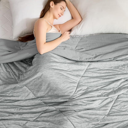 VK VK·LIVING Cooling Comforter King Size, Summer Cooling Blanket for Hot Sleepers and Night Sweats, Double-Sided Q-Max 0.45 Lightweight Breathable Soft Cooling Quilt for Bed Couch, 90"x108", Dark Gray