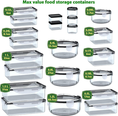 5 Pack Large Fruit Storage Containers for Fridge with Removable Colander | Plastic Food Storage Containers with Lids Airtight-Leak Proof Refrigerator Organizers and Storage of Vegetable