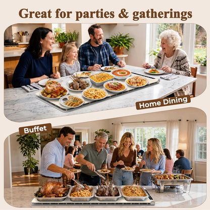 Warming Mat for Food, Electric Warming Tray with Heat-Resistant Pad-L Grey | Colorlife 6 Preset Modes, 7 Temps, 6H Timer, Child Lock, Auto-Memory, Rollable Silicone Food Warmer for Buffet, Parties
