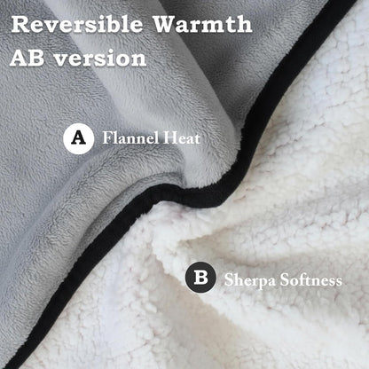 Wheelchair Lap Blanket for Seniors, 43" * 28" Soft Sherpa Lined Knee & Lap Cover, Warm Lightweight Throw with Snap Buttons, Cozy Comfort for Elderly & Caregivers, Wine Red