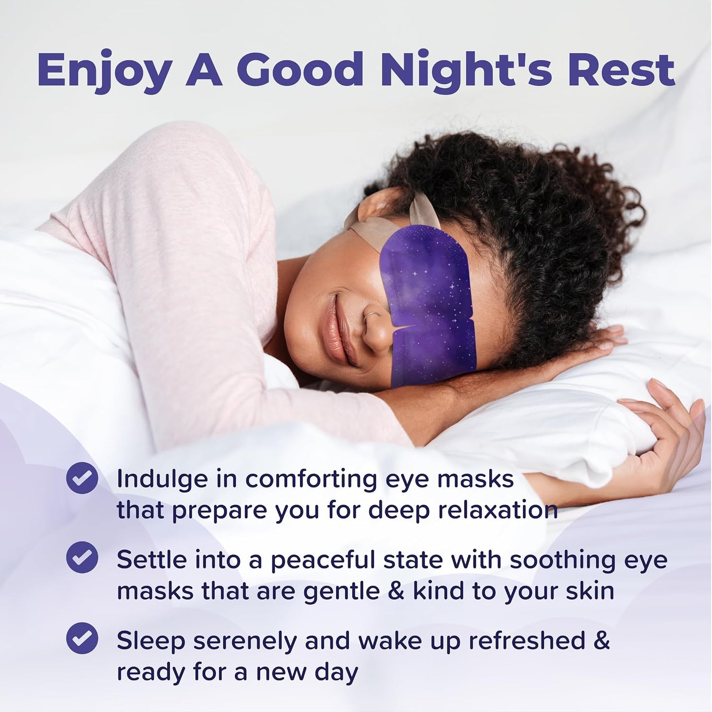 Heated Eye Mask For Dry Eyes - 16pcs Self Heating Steam Eye Mask - Warm Compress For Eyes - Warming & Ready To Use For Sleep & Relaxation - On-The-Go Warm Eye Compress For Dry Eyes Travel Essentials