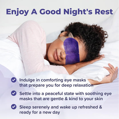 Heated Eye Mask For Dry Eyes - 16pcs Self Heating Steam Eye Mask - Warm Compress For Eyes - Warming & Ready To Use For Sleep & Relaxation - On-The-Go Warm Eye Compress For Dry Eyes Travel Essentials