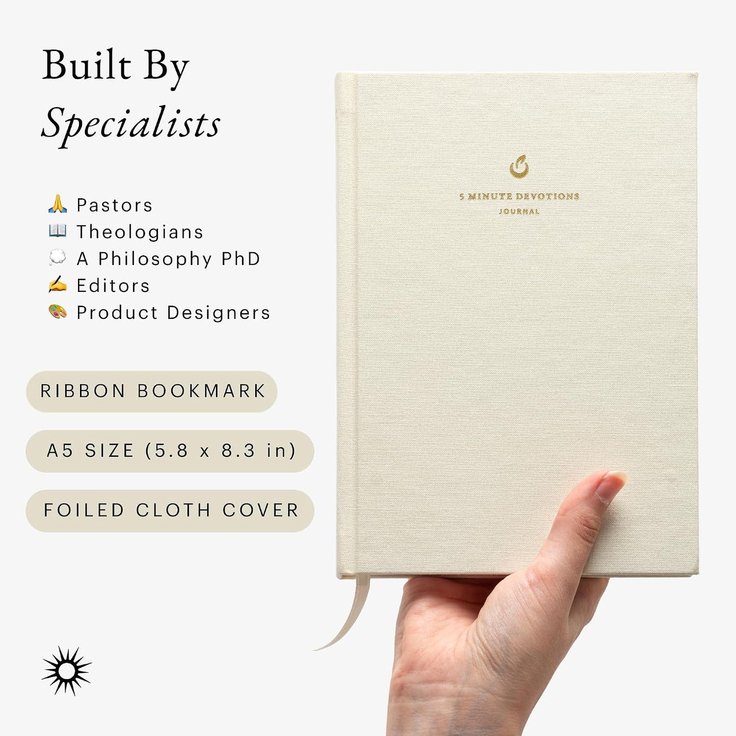 5-Minute Devotional Journal for Women: Daily Christian Scripture Reflections, Guided Prompts & Prayer | Build Faith in Just 5 Minutes a Day | 218 Pages, 110gsm Paper (Cream)