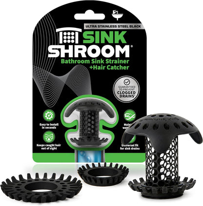 SinkShroom Ultra Revolutionary Bathroom Sink Drain Protector, Stainless Steel