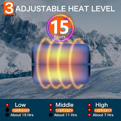 Hand Warmers Rechargeable 2 Pack,10000mAh Split-Magnetic Electric AI Handwarmer Power Bank,3 Levels, Camping,Hunting in Winter