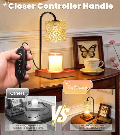 TigQiang Candle Warmer Lamp with Timer, Birthday Gifts for Women, Amber