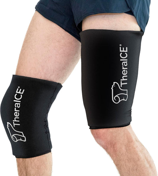 TheraICE Knee Ice Pack Wrap, Knee Brace for Women Men, Compression Sleeve