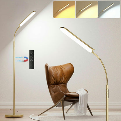 Yikuneng Dimmable LED Floor Lamp, Super Bright Reading Lamps Floor Standing lamp with Remote & Touch Control, Stepless Dimming & 2700K-6500K Color Temperature, for Living Room Bedroom Office, Black