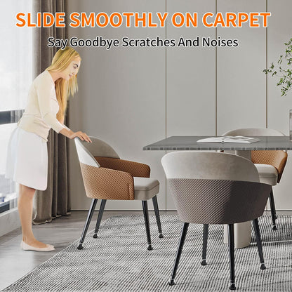 Ezprotekt Chair Leg Sliders for Carpet, 24 Pcs Square Chair Glides for Carpet, Carpet Furniture Pads Stool Leg Protectors Caps, Carpet Furniture Glides Quickly and Easily (L Fit:1" - 1.4")