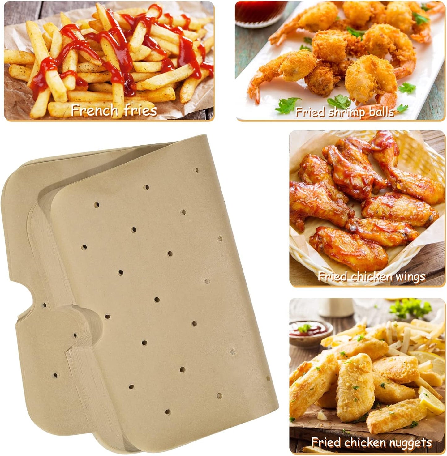 WMKGG Silicone Air Fryer Liners, 2PCS Air Fryer Silicone Liners | Reusable Rectangular Non-Stick Basket Accessories for Ninja Foodi Dual DZ201/DZ401 8-10QT