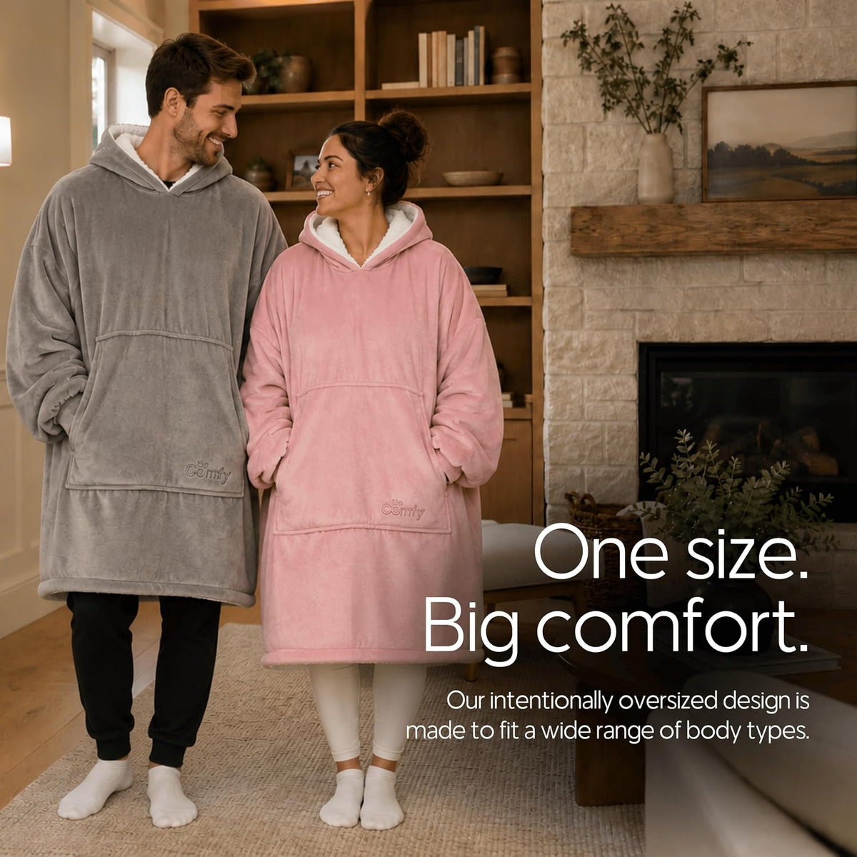 THE COMFY Original | Shark Tank | Patented | Sherpa Wearable Blanket Hoodie