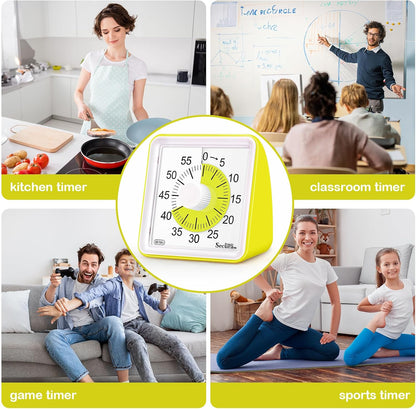 Secura Visual Timer for Kids, 60 Minute Classroom Countdown Timer for Kids