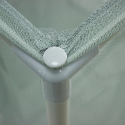 3-Bag Mesh Rolling Laundry Sorter Cart (Soft Silver), Easy Roll Casters, Space-Saving & Durable, Perfect for Bedroom & Laundry Room Easy-Sort Use