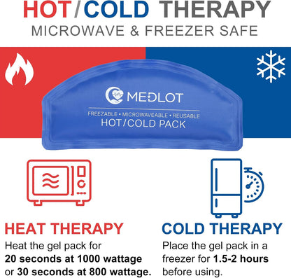 Wisdom Teeth Ice Pack Head Wrap, with 4 Hot Cold Packs, Reusable