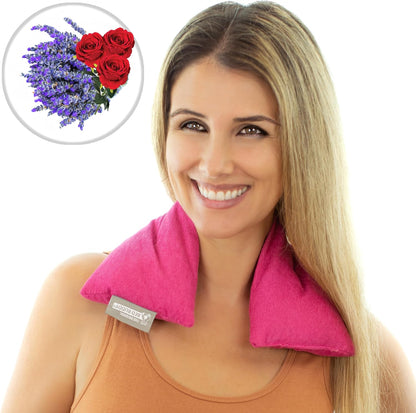 Bed Buddy Heated Aromatherapy Neck Wrap, Lavender & Mint Scented - Microwavable Hot & Cold Therapy for Sore Muscles, Stress Relief, and Relaxation - Soft Plush Fabric with Lavender and Mint