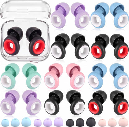 Tellegloww 10 Pairs Ear Plugs for Sleeping 30db Reusable Silicone Ear Plug