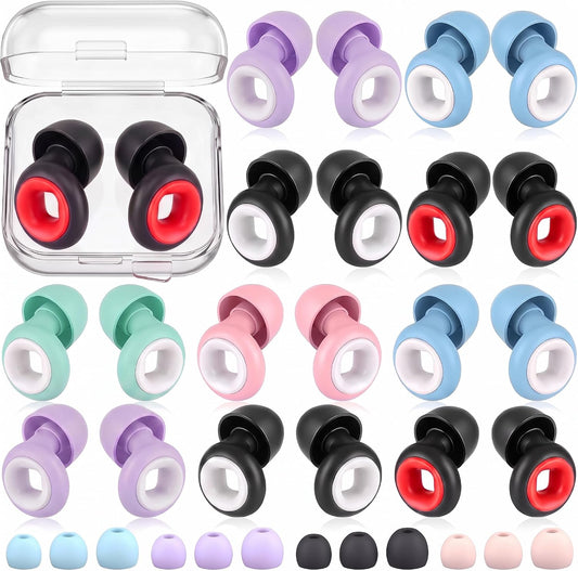 Tellegloww 10 Pairs Ear Plugs for Sleeping 30db Reusable Silicone Ear Plug