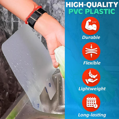 3 Pcs Sink Splash Guard, 9.7 x 11 Inch Splatter Screen, Suction Cups | Splash Guard for Kitchen Sink Area, RV and Utility Sinks - Long-Lasting Dishwashing Accessories, Lightweight, Easy to Clean
