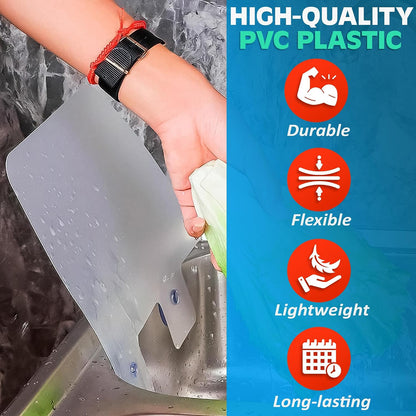 3 Pcs Sink Splash Guard, 9.7 x 11 Inch Splatter Screen, Suction Cups
