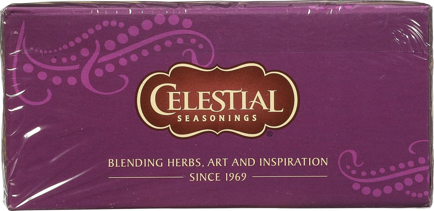 Celestial Seasonings Raspberry Zinger Herbal Tea, Caffeine Free, 20 Tea Bags Box
