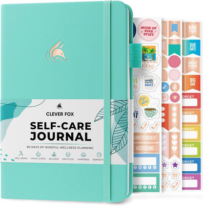 Clever Fox Self-Care Journal for Women, Daily Planner 5.8x8.3 Mystic blue